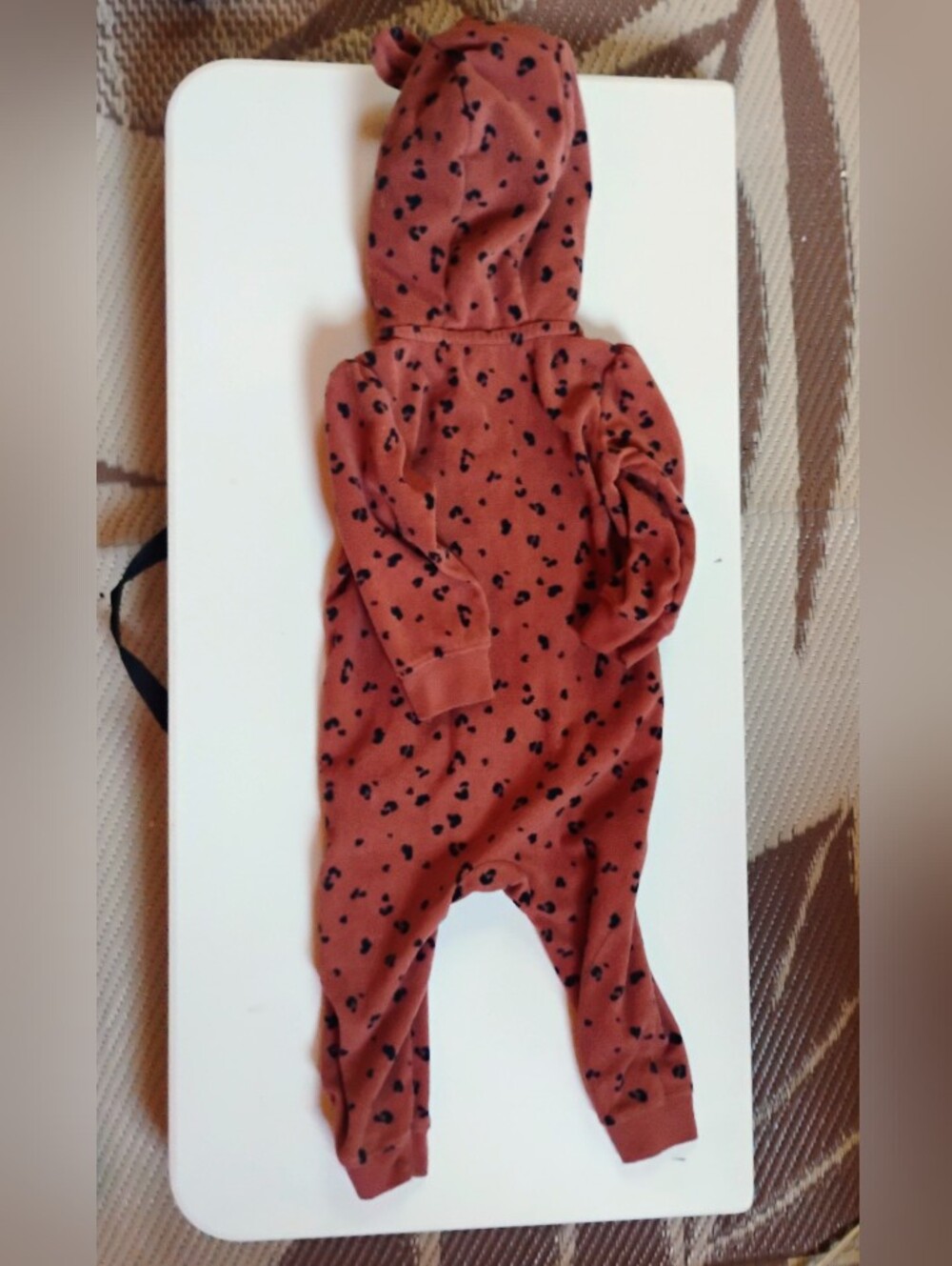 Girls cheetah print  onesie
